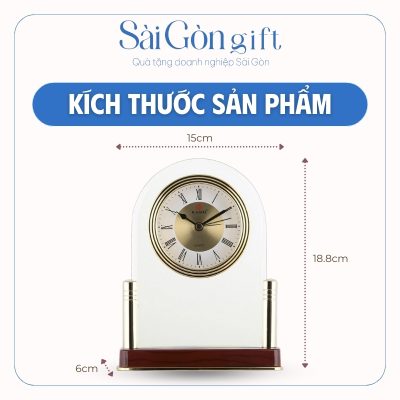 Kích thước đồng hồ để bàn in logo