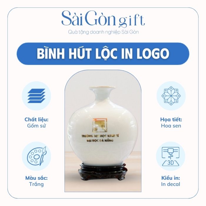 Đặc điểm của bình hút lộc in logo