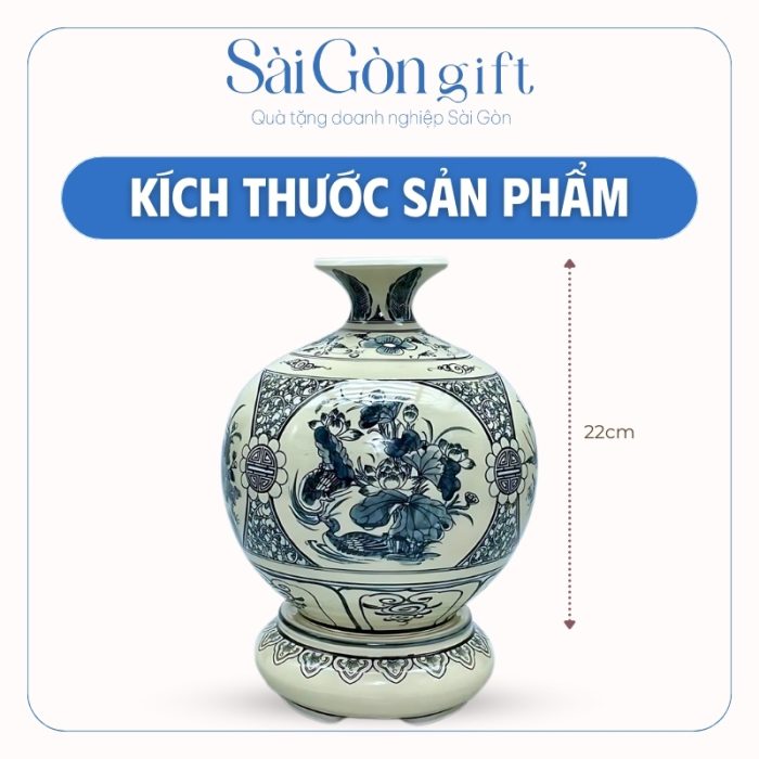 Kích thước của bình hút lộc men hanh vàng