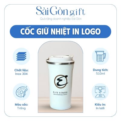 Đặc điểm của cốc giữ nhiệt nắp bật in logo