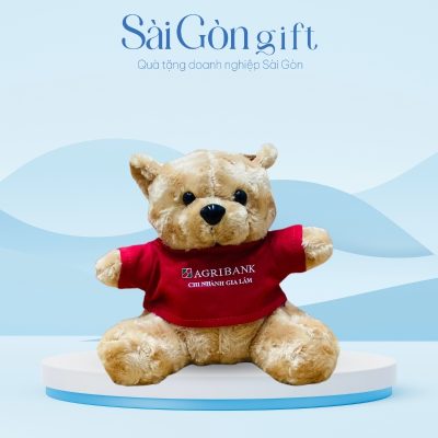 Gấu bông teddy in logo thương hiệu