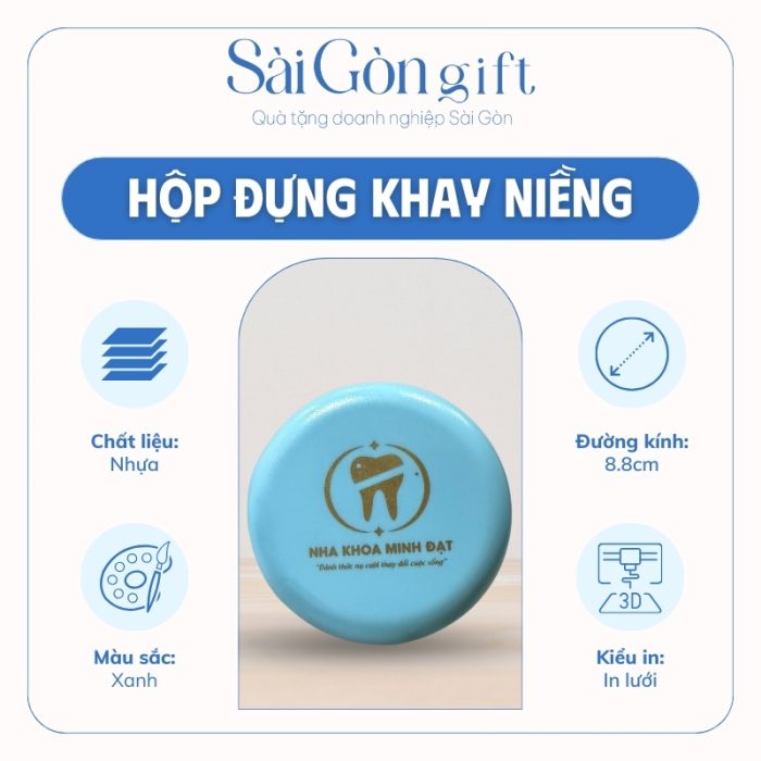 Hộp đựng khay niềng răng in logo