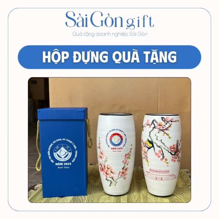 Hộp đựng quà tặng bình hoa gốm sứ