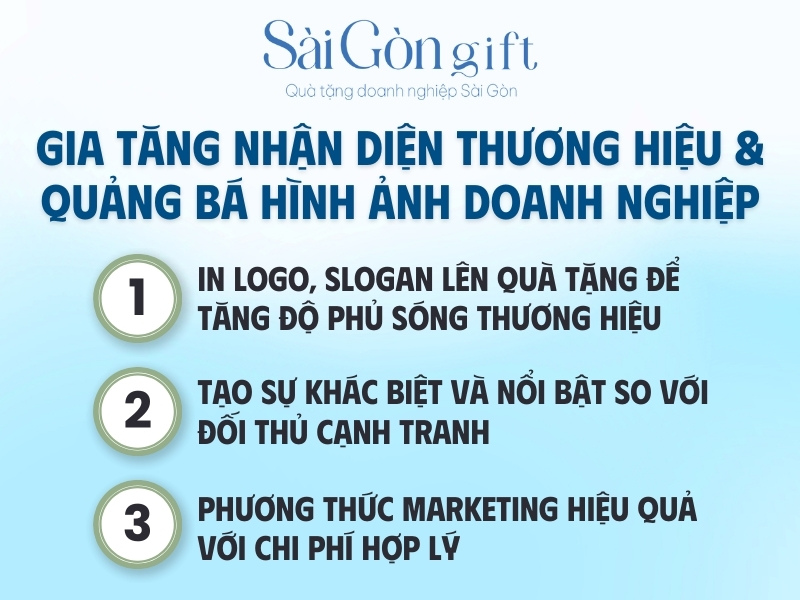 Quà tặng in logo gia tăng nhận diện thương hiệu