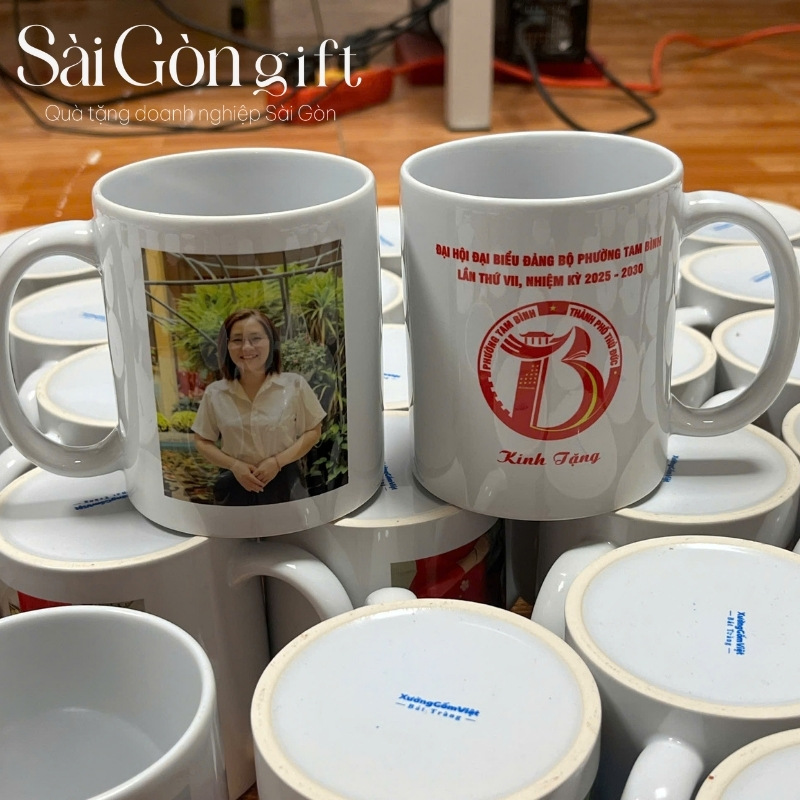 Cốc sứ in logo Đại hội Đảng