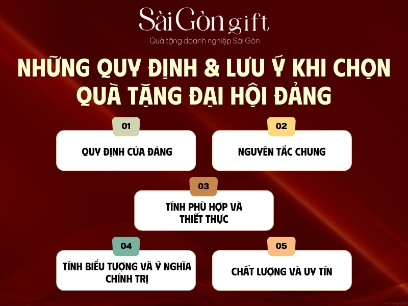 Những quy định và lưu ý khi chọn quà tặng Đảng