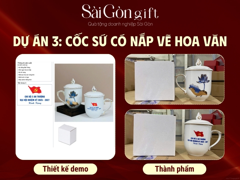 Cốc sứ quà tặng đại hội đảng