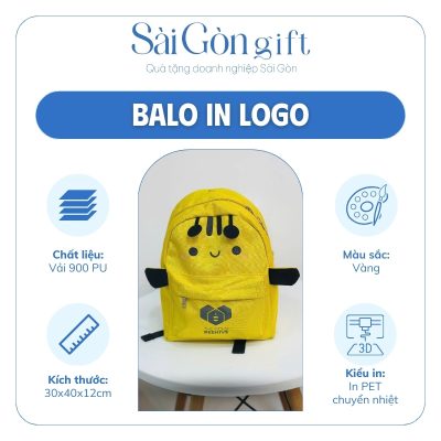 đặc điểm Balo Con Ong Ngộ Nghĩnh In Logo Quà Tặng Tết Thiếu Nhi SG-BL04