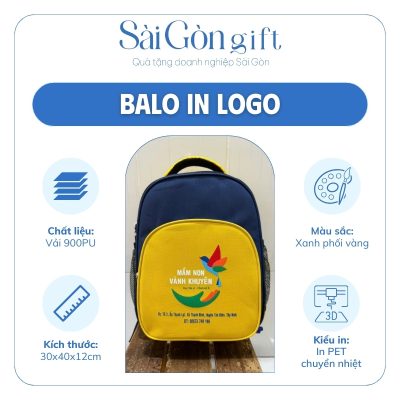 đặc điểm Balo Phối Màu In Logo Quà Tặng Ngành Giáo Dục SG-BL03