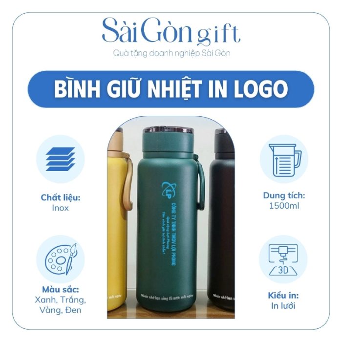đặc điểm Bình Giữ Nhiệt In Logo Quà Tặng Đối Tác SG-BGN15