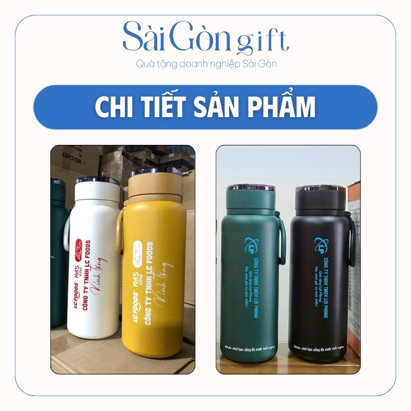 chi tiết Bình Giữ Nhiệt In Logo Quà Tặng Đối Tác SG-BGN15