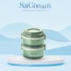 Hộp Cơm Giữ Nhiệt 2 Tầng In Logo Quà Tặng Phụ Nữ SG-HC07