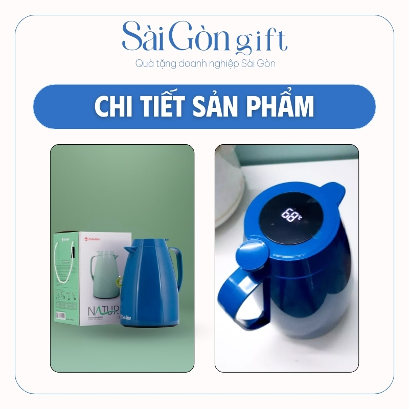 chi tiết Phích Giữ Nhiệt Hiển Thị Nhiệt Độ In Logo Quà Tặng Nhân Viên SG-PGN06