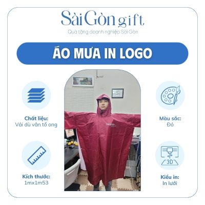 Các thông tin nổi bật áo mưa vài dù tổ ông in logo