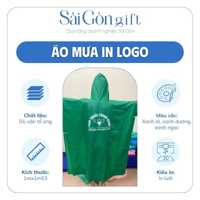 Đặc điểm áo mưa quà tặng y tế in logo