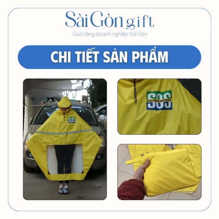 Logo in lưới trên mặt áo kèm túi đựng tiện lợi
