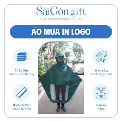 Thông tin nổi bật sản phẩm áo mưa in logo quà tặng