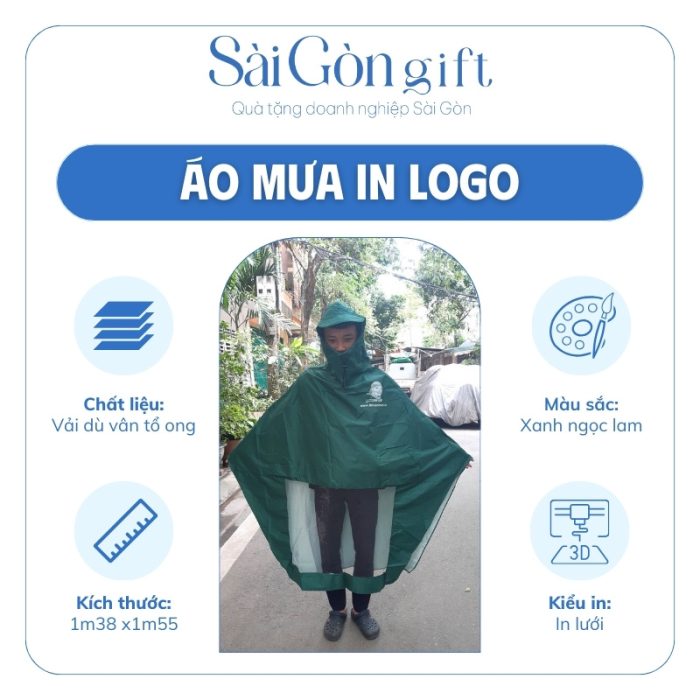 Thông tin nổi bật sản phẩm áo mưa in logo quà tặng