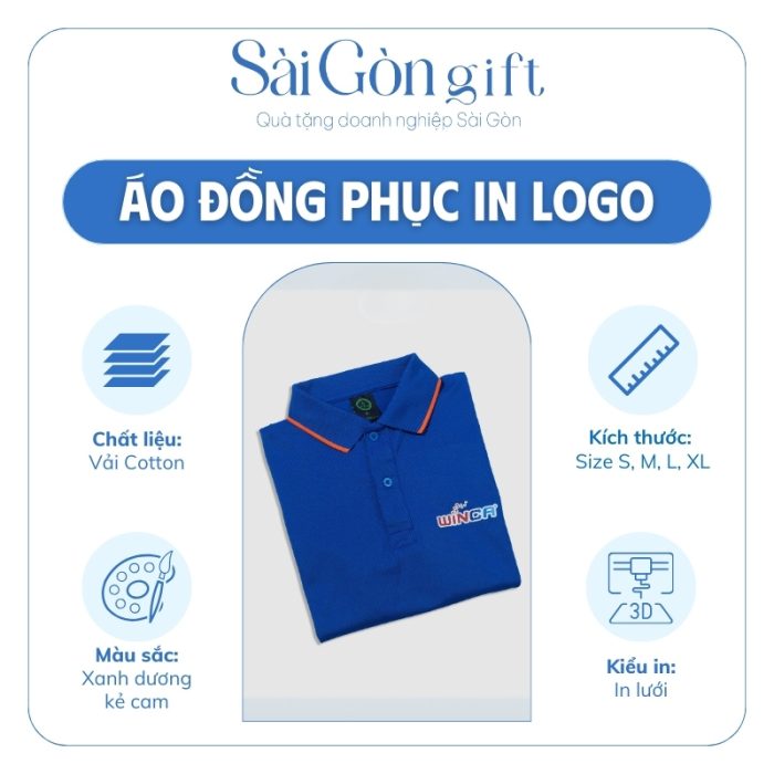 đặc điểm Áo Thun Cotton Cổ Bẻ In Logo Quà Tặng Khách Hàng SG-A03