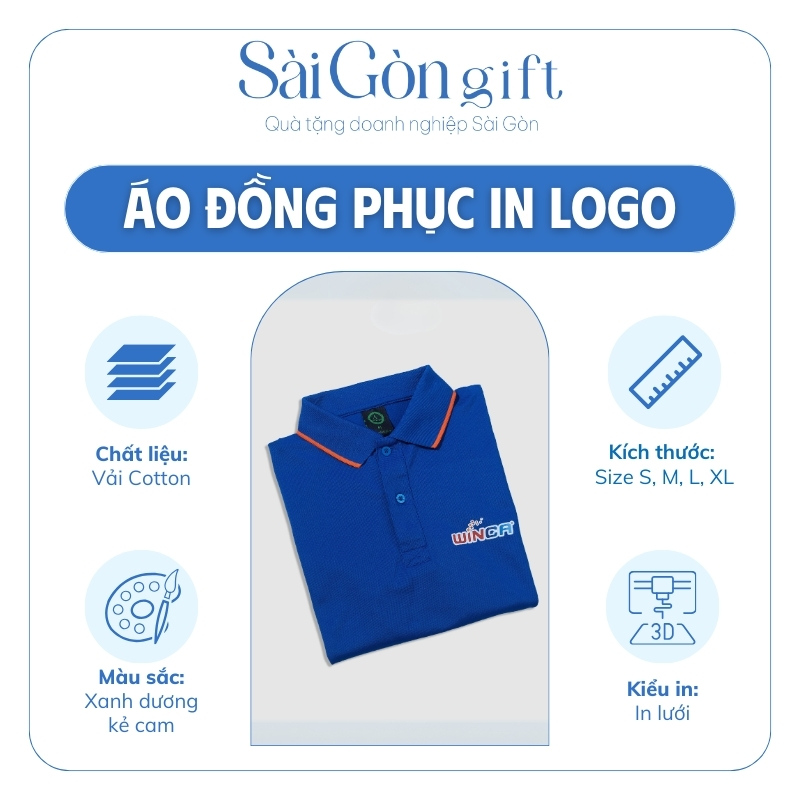 đặc điểm Áo Thun Cotton Cổ Bẻ In Logo Quà Tặng Khách Hàng SG-A03