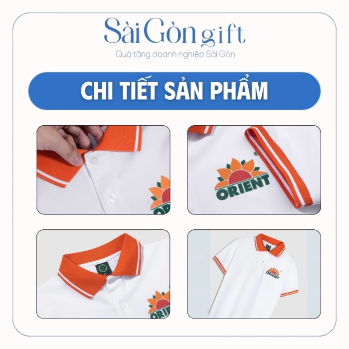 chi tiết Áo Polo Thun Cotton In Logo Quà Tặng Quảng Cáo SG-A02