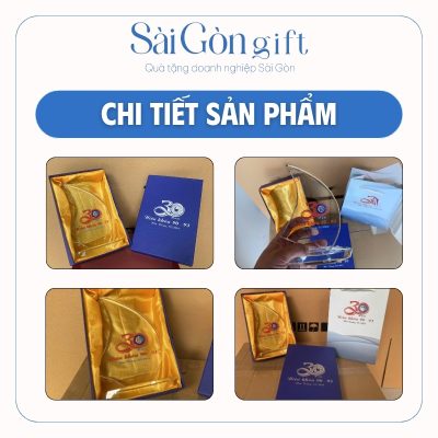 Biểu Trưng Pha Lê Dáng Thuyền Buồm In Logo Quà Tặng Kỷ Niệm Ra Trường SG-KNC06