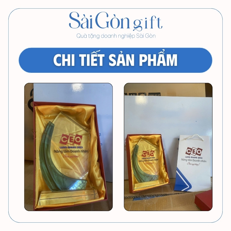 Kỷ Niệm Chương Pha Lê In Logo Quà Tặng Kỷ Niệm SG-KNC07