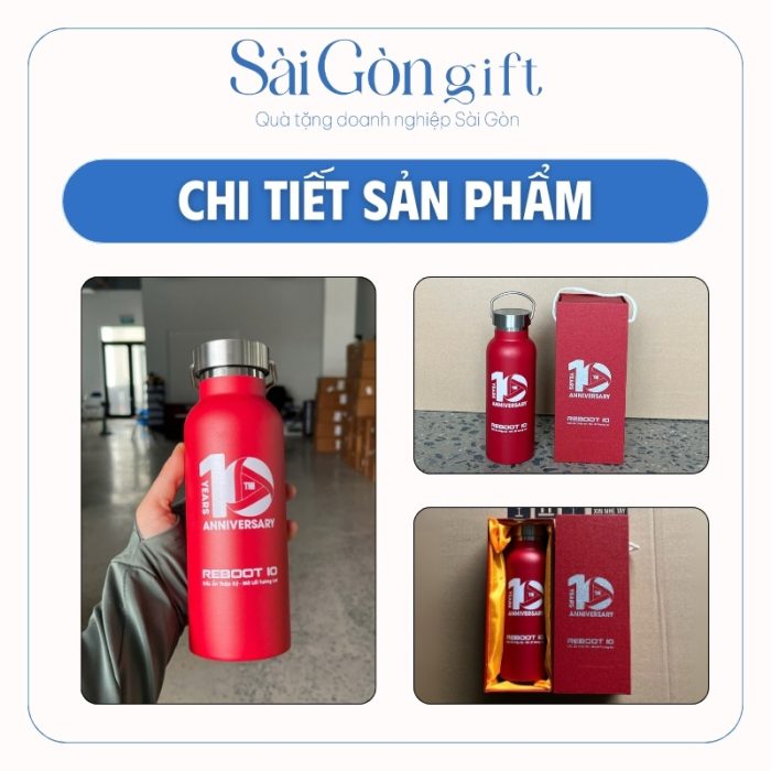 Chi tiết các màu và logo in trên bình giữ nhiệt