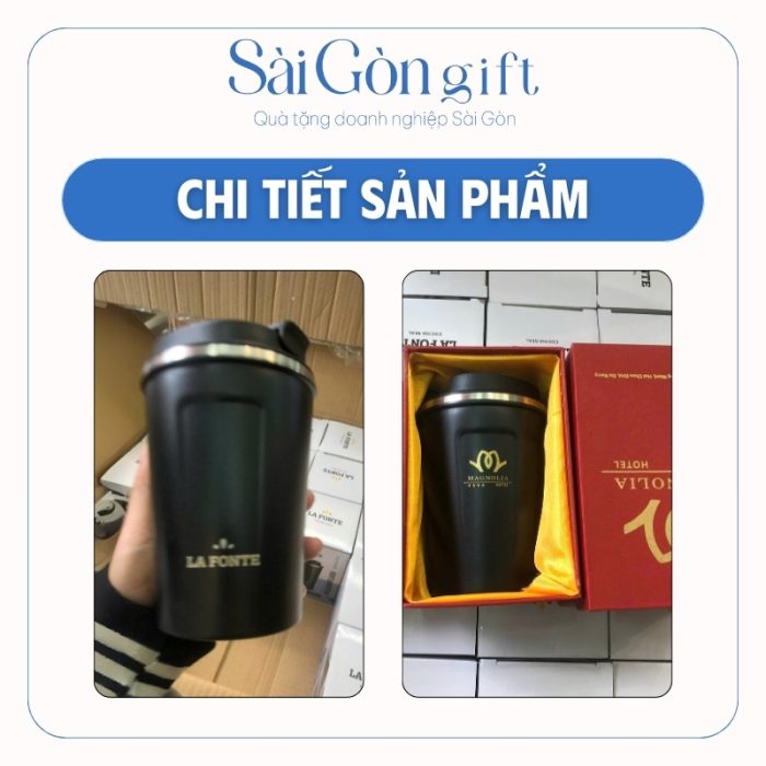 Chi tiết ly giữ nhiệt cao cấp in logo