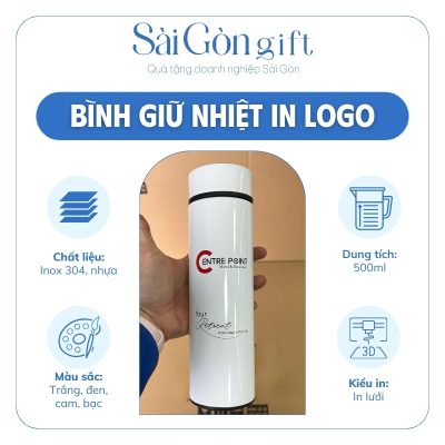 Thông tin chi tiết sản phẩm bình giữ nhiệt in logo