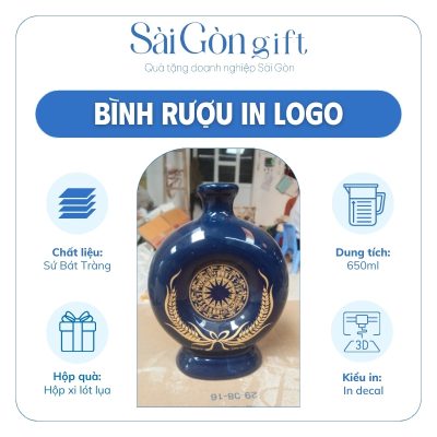 Thông số nổi bật bình rượu Bát Tràng in logo