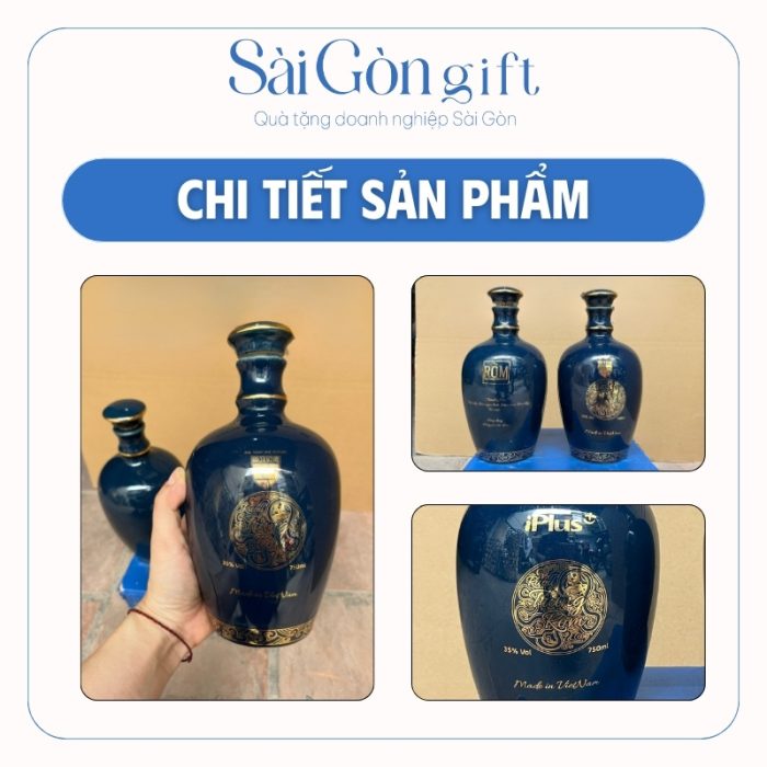 Chi tiết logo và các màu của bình rượu