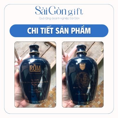 Chi tiết logo và các màu của bình rượu