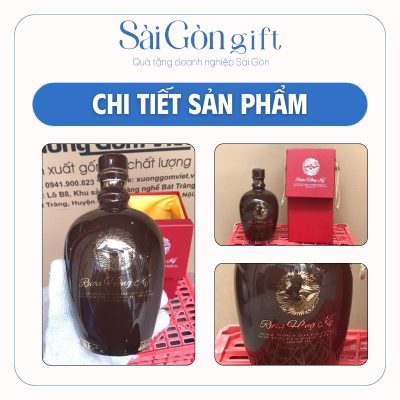 Chi tiết logo và các màu của bình rượu