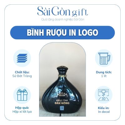 Đặc điểm bình rượu dáng giọt nước quà tặng in logo