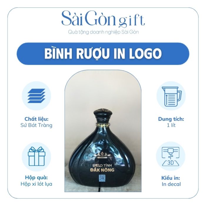 Đặc điểm bình rượu dáng giọt nước quà tặng in logo