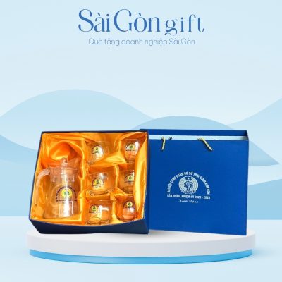 Bộ Bình Cốc Thủy Tinh Luminarc In Logo Quà Tặng Công Đoàn SG-BBL04