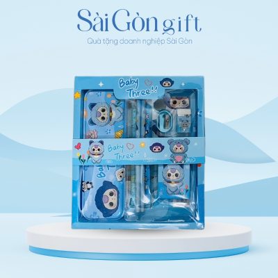 Bộ Dụng Cụ Học Tập 7 Món Cho Bé In Logo Quà Tặng Giáo Dục SG-HB01
