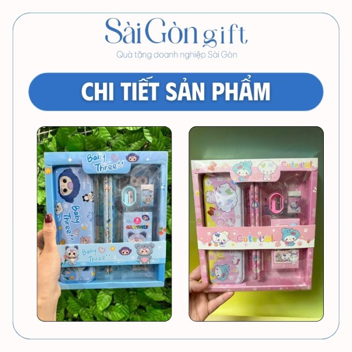 Chi tiết các màu hộp quà học tập cho bé