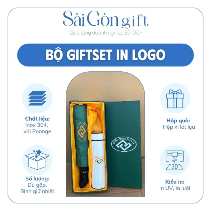 Thông số kỹ thuật hộp quà 2 món in logo