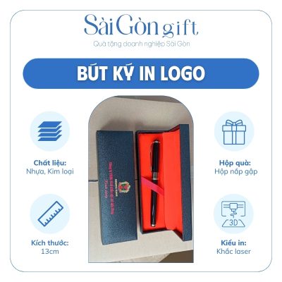 Bút Ký Đen Khoen Vàng Họa Tiết Tổ Ong In Logo Quà Tặng Đối Tác SG-BK01