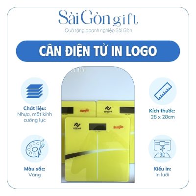 đặc điểm Cân Sức Khỏe Điện Tử Life360 In Logo Quà Tặng Y Tế SG-CD01