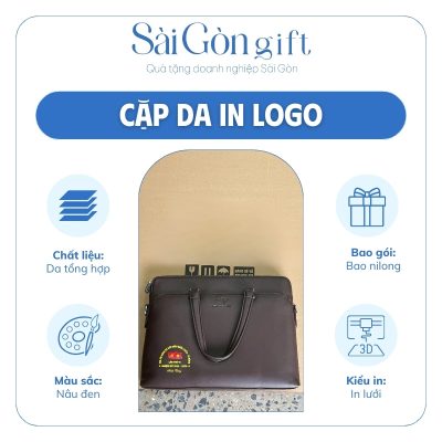 Thông tin chi tiết cặp da in logo