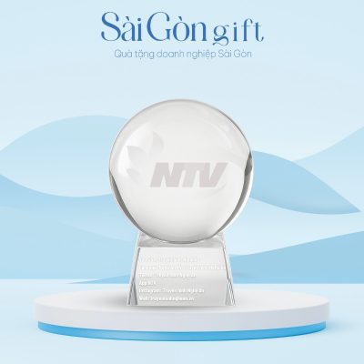 Biểu Trưng Cầu Pha Lê In Logo Đài Truyền Hình Nghệ An Quà Tặng Hội Nghị SG-KNC08