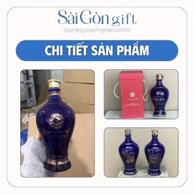 Chi tiết các mặt và logo trên chai rượu