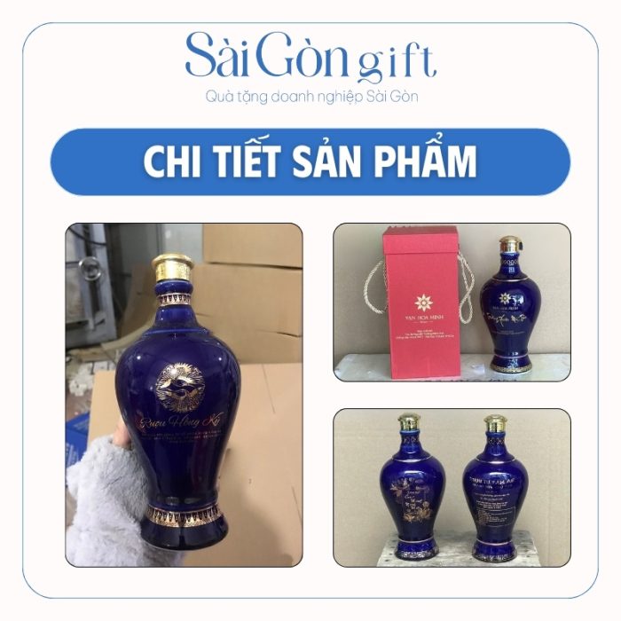 Chi tiết các mặt và logo trên chai rượu