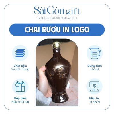 Đặc điểm chai rượu Bát Tràng in logo