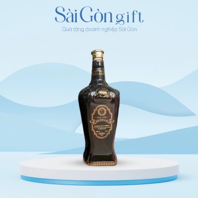 Chai Rượu Bát Tràng Dáng Trụ In Logo Quà Tặng Tết SG-CR019
