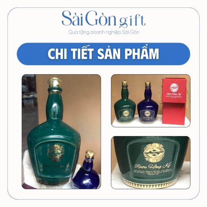 Hình dáng và logo in trên chai rượu