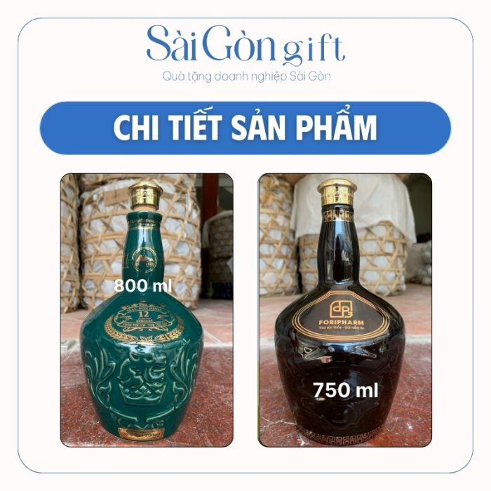 Chi tiết hoa văn mặt hổ và logo trên chai rượu